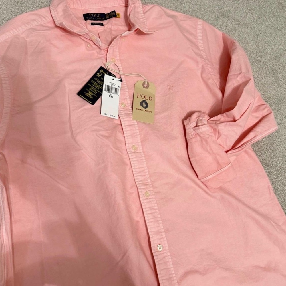 Polo by Ralph Lauren Men's Pink Button-Down Shirt
